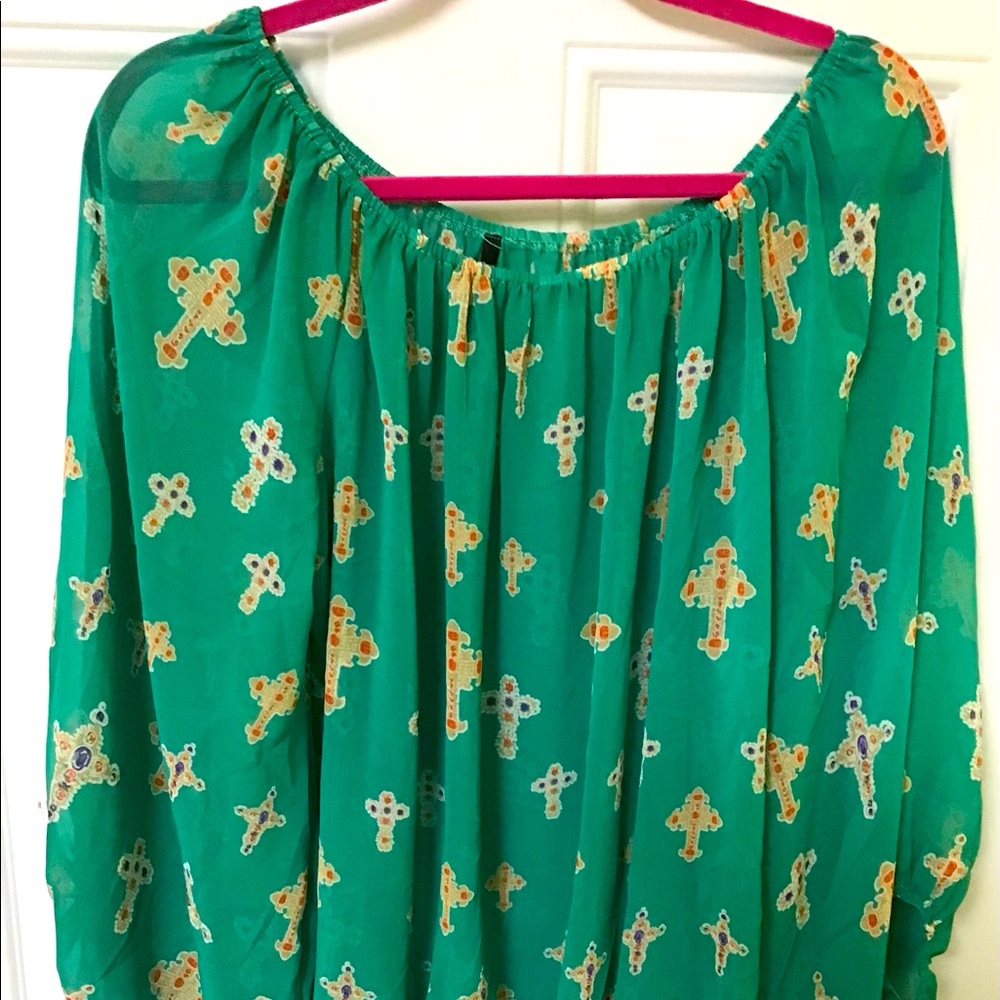 Emma Rose Large Crosses Blouse.